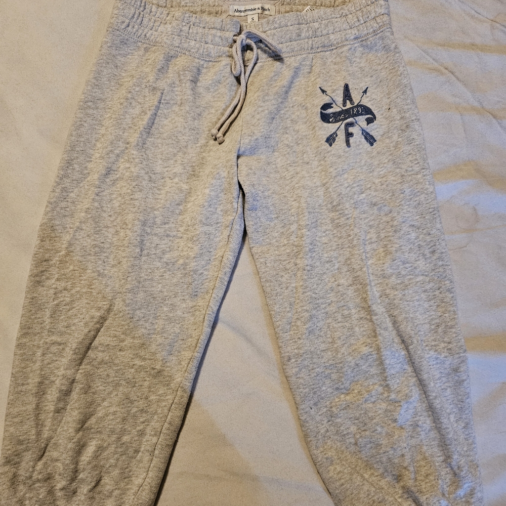Abercrombie & Fitch Gray Jogger Sweatpants with Logo